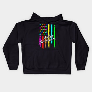 Autism Awareness Vintage Amercian Flag Gift Kids Hoodie